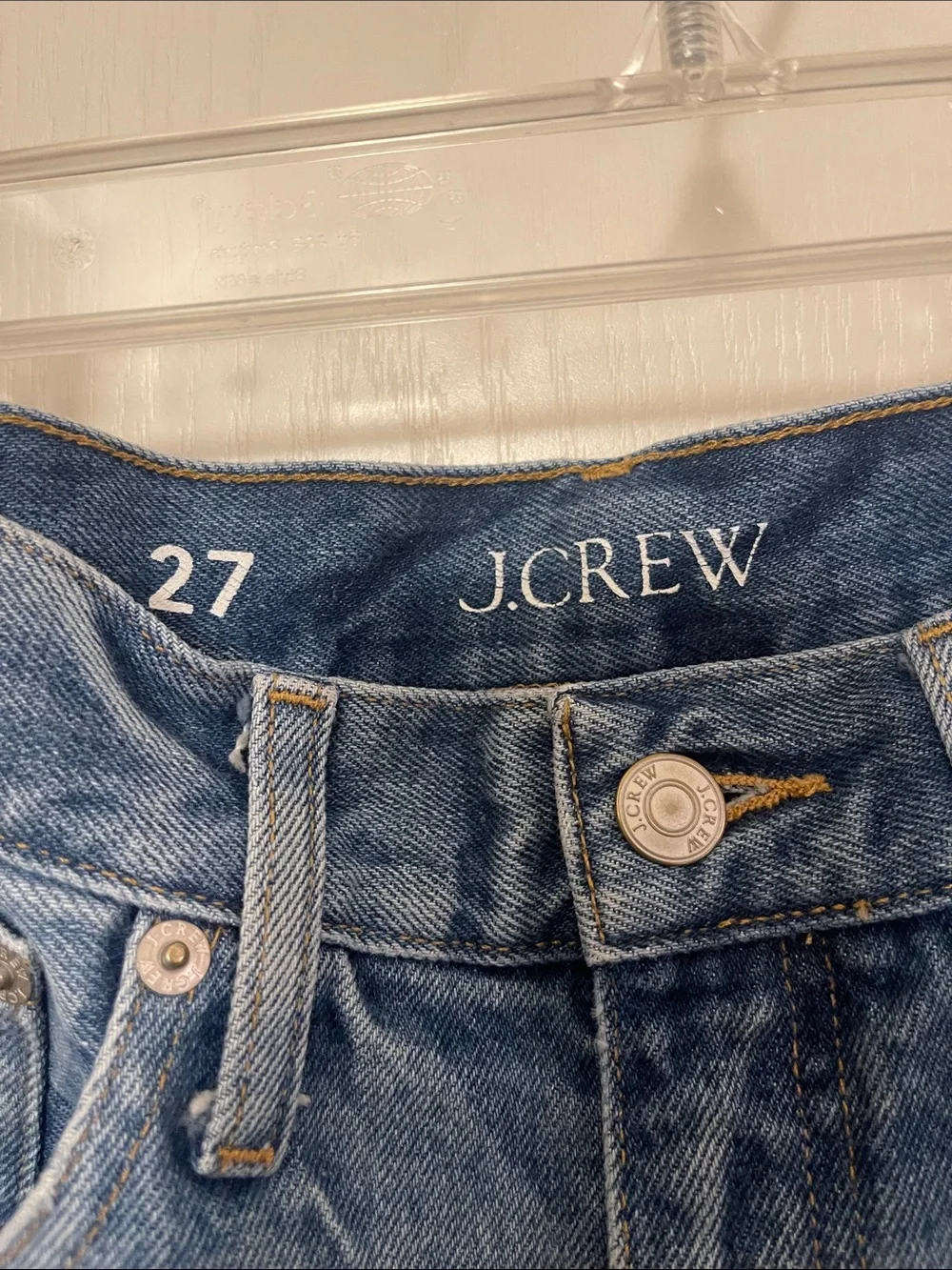 J. Crew Distressed Denim Cutoff Shorts in Blue Wash